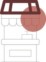 conception d'icône créative de stand de nourriture vecteur