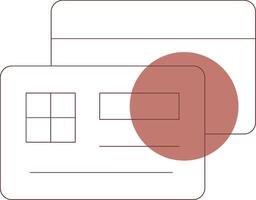 conception d'icône créative de carte de crédit vecteur