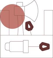 conception d'icônes créatives de boîte à outils vecteur