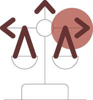 conception d'icône créative d'échelle d'équilibre vecteur