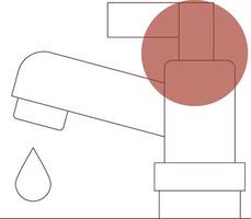 conception d'icône créative d'eau du robinet vecteur