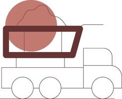 conception d'icône créative de camion à benne basculante vecteur