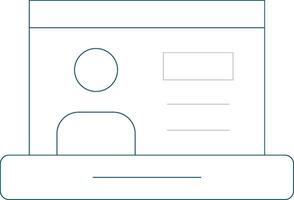 en ligne classe Créatif icône conception vecteur