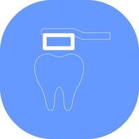 conception d'icône créative de brosse à dents vecteur