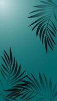 tropical feuilles sur une foncé vert Contexte. vecteur bannière avec tropical feuilles. bannière pour l'Internet, mobile écran vecteur.