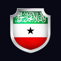 Somaliland argent bouclier drapeau icône vecteur