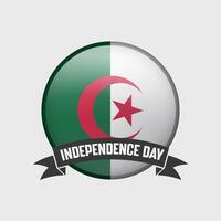 Algérie rond indépendance journée badge vecteur