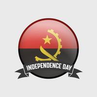 angola rond indépendance journée badge vecteur