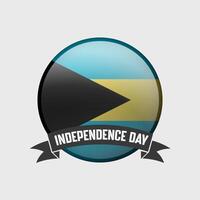 Bahamas rond indépendance journée badge vecteur