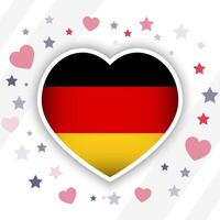 Créatif Allemagne drapeau cœur icône vecteur