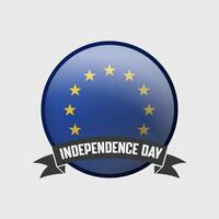 européen syndicat rond indépendance journée badge vecteur