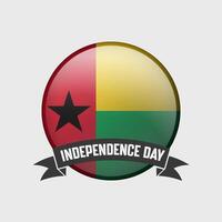 Guinée Bissau rond indépendance journée badge vecteur