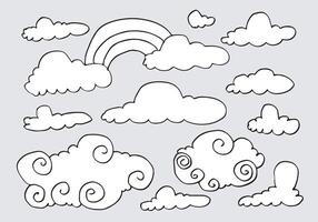 collection météo dessinée à la main. illustration vectorielle de style plat. vecteur