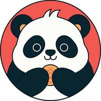 dessin animé mignon panda vecteur