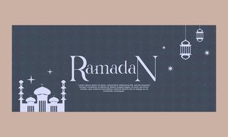 Ramadan kareem bannière. islamique thème Contexte. vœux affiche modèle vecteur