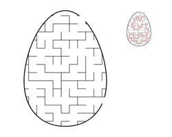 une Labyrinthe puzzle. un Oeuf en forme de Labyrinthe. divertissement pour les enfants et adultes vecteur