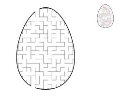 une Labyrinthe puzzle. un Oeuf en forme de Labyrinthe. divertissement pour les enfants et adultes vecteur