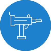 uzi ligne cercle Couleur icône vecteur