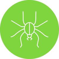 araignée ligne cercle Couleur icône vecteur