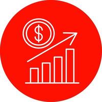 croissance ligne cercle Couleur icône vecteur