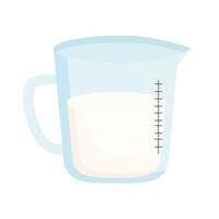 mesurer le pot de lait vecteur