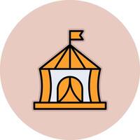 icône de vecteur de tente de cirque