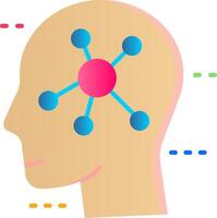 psychologie plat pente icône vecteur