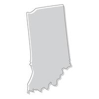 Indiana Etat carte. carte de le nous Etat de Indiana. vecteur