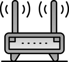routeur rempli pente icône vecteur
