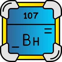 bohrium rempli pente icône vecteur