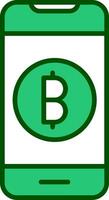 en ligne bitcoin Paiement vecteur icône