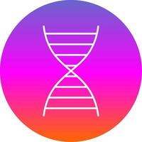 ADN ligne pente cercle icône vecteur