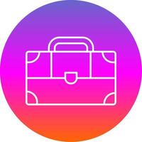 valise ligne pente cercle icône vecteur