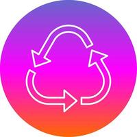recycler ligne pente cercle icône vecteur