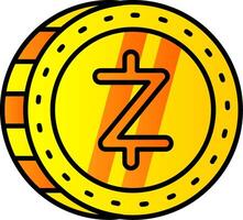 zcash rempli pente icône vecteur