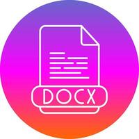 docx ligne pente cercle icône vecteur