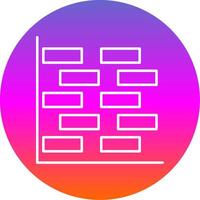 gantt graphique ligne pente cercle icône vecteur