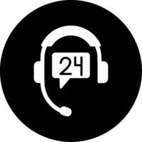 icône de vecteur de support 24 heures sur 24
