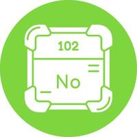 nobelium glyphe cercle multicolore icône vecteur