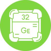 germanium glyphe cercle multicolore icône vecteur