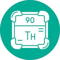 thorium glyphe cercle multicolore icône vecteur