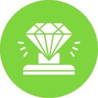 diamant glyphe cercle multicolore icône vecteur