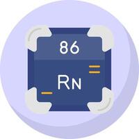 radon glyphe plat bulle icône vecteur