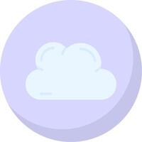 nuage glyphe plat bulle icône vecteur
