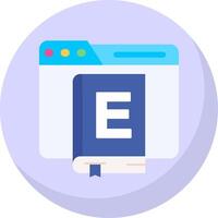 ebook glyphe plat bulle icône vecteur