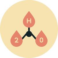 icône de vecteur h2o