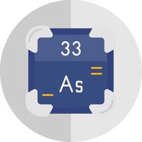 arsenic plat échelle icône vecteur