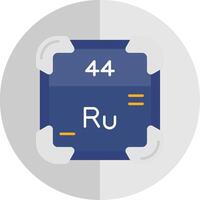 ruthénium plat échelle icône vecteur