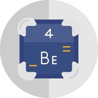 béryllium plat échelle icône vecteur