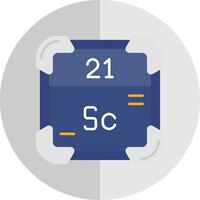 scandium plat échelle icône vecteur